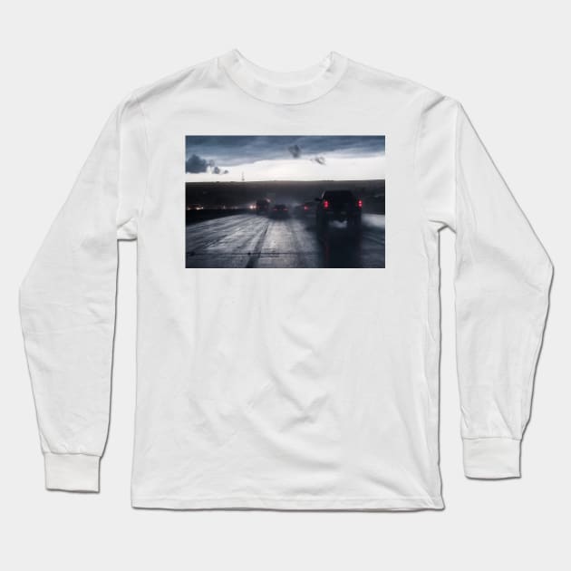 Dark Rain Long Sleeve T-Shirt by gdb2